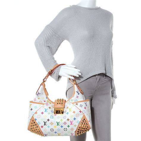 lv chrissie multicolor|LOUIS VUITTON Monogram Multicolor Chrissie White.